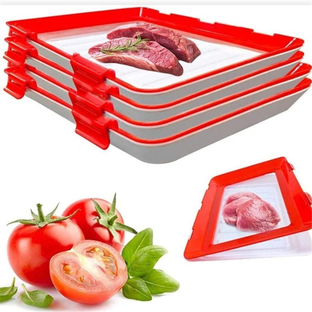 Vacuum food preservation tray