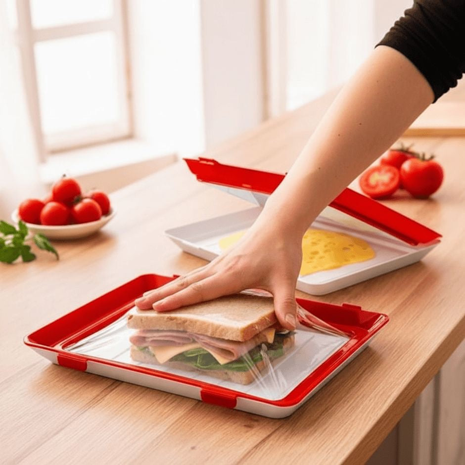 Vacuum food preservation tray