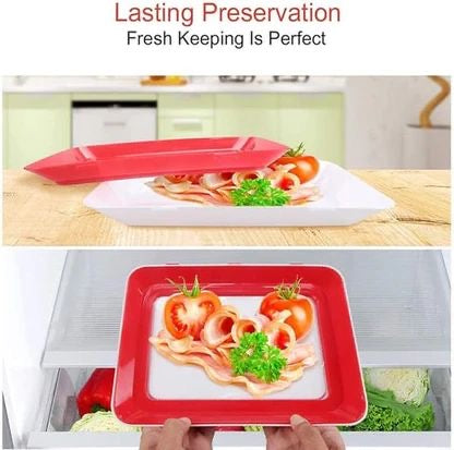 Vacuum food preservation tray
