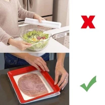 Vacuum food preservation tray